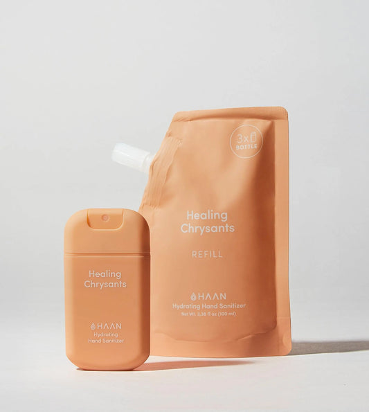 Duo Hand Sanitizer Healing Chrysants 30 ml + Refill 100 ml